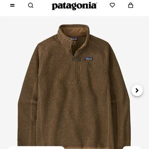 Patagonia Men’s 1/4 Zip Brown Size Small
